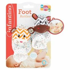 Best reviews of 😉 INFANTINO FOOT RATTLES ZEBRA & TIGER 💯