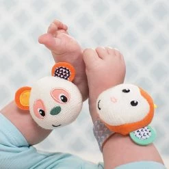 Outlet ✔️ INFANTINO WRIST RATTLES PANDA & MONKEY 🥰 -YOKIDOO SALES infantino wrist rattles panda monkey 1