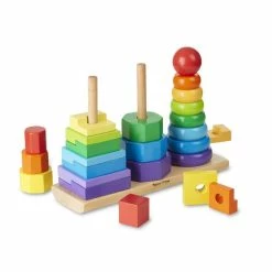 Cheap 😉 MELISSA AND DOUG GEOMETRIC STACKER* 🎁 -YOKIDOO SALES melissa and doug geometric stacker 2