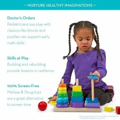Cheap 😉 MELISSA AND DOUG GEOMETRIC STACKER* 🎁 -YOKIDOO SALES melissa and doug geometric stacker 6