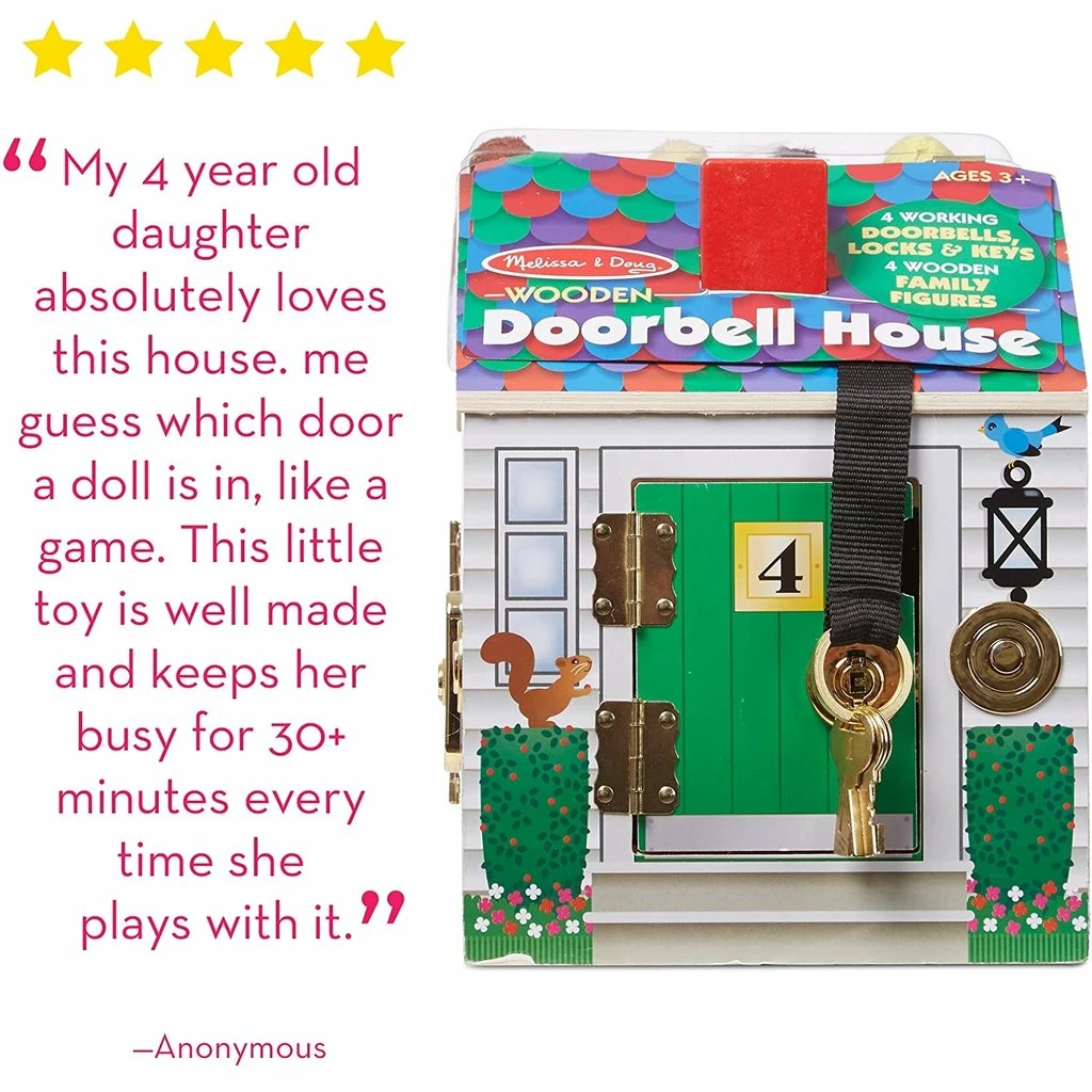 Promo π MELISSA AND DOUG WOODEN DOORBELL HOUSE π 8 Promo π MELISSA AND DOUG WOODEN DOORBELL HOUSE π - Image 8