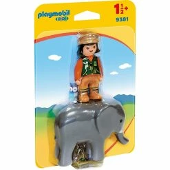 Promo π ZOOKEEPER WITH ELEPHANT PLAYMOBIL 1.2.3 π