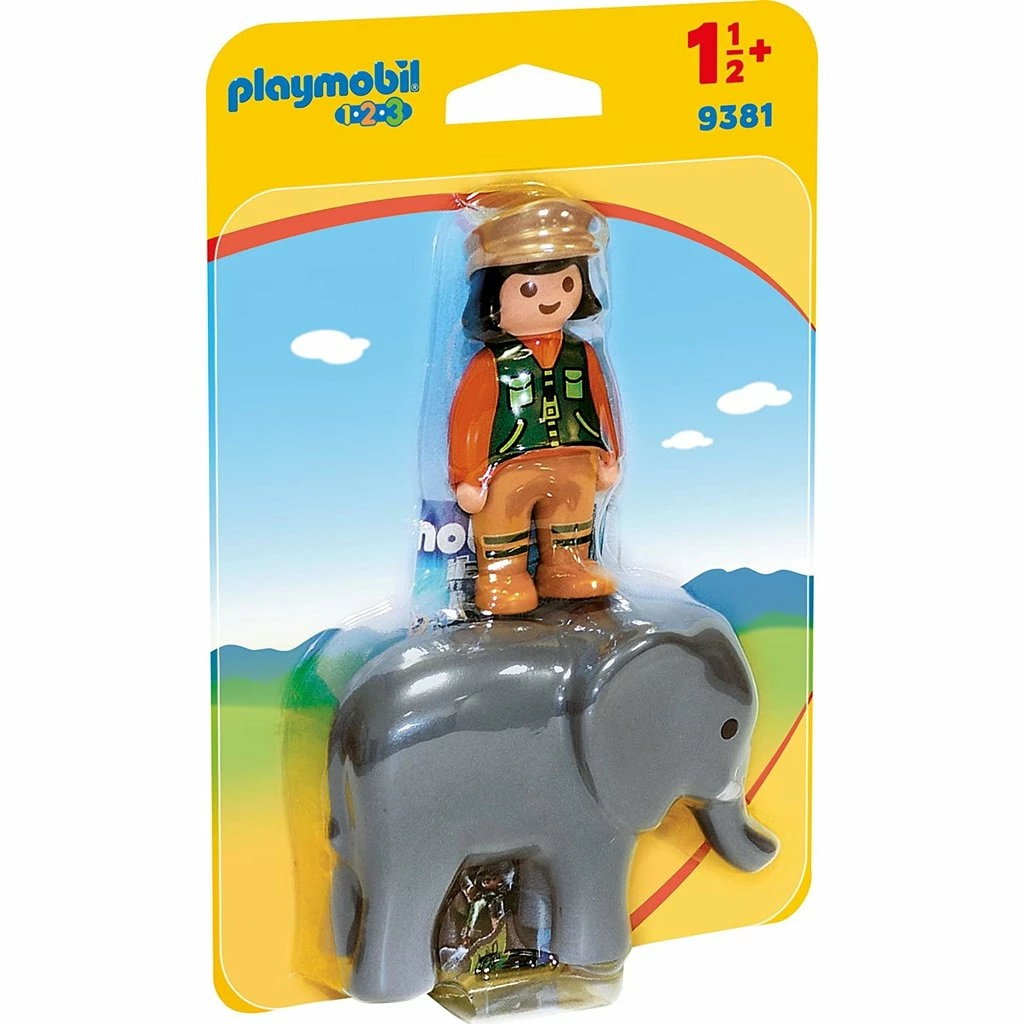 Promo ๐ ZOOKEEPER WITH ELEPHANT PLAYMOBIL 1.2.3 ๐ 1 Promo ๐ ZOOKEEPER WITH ELEPHANT PLAYMOBIL 1.2.3 ๐